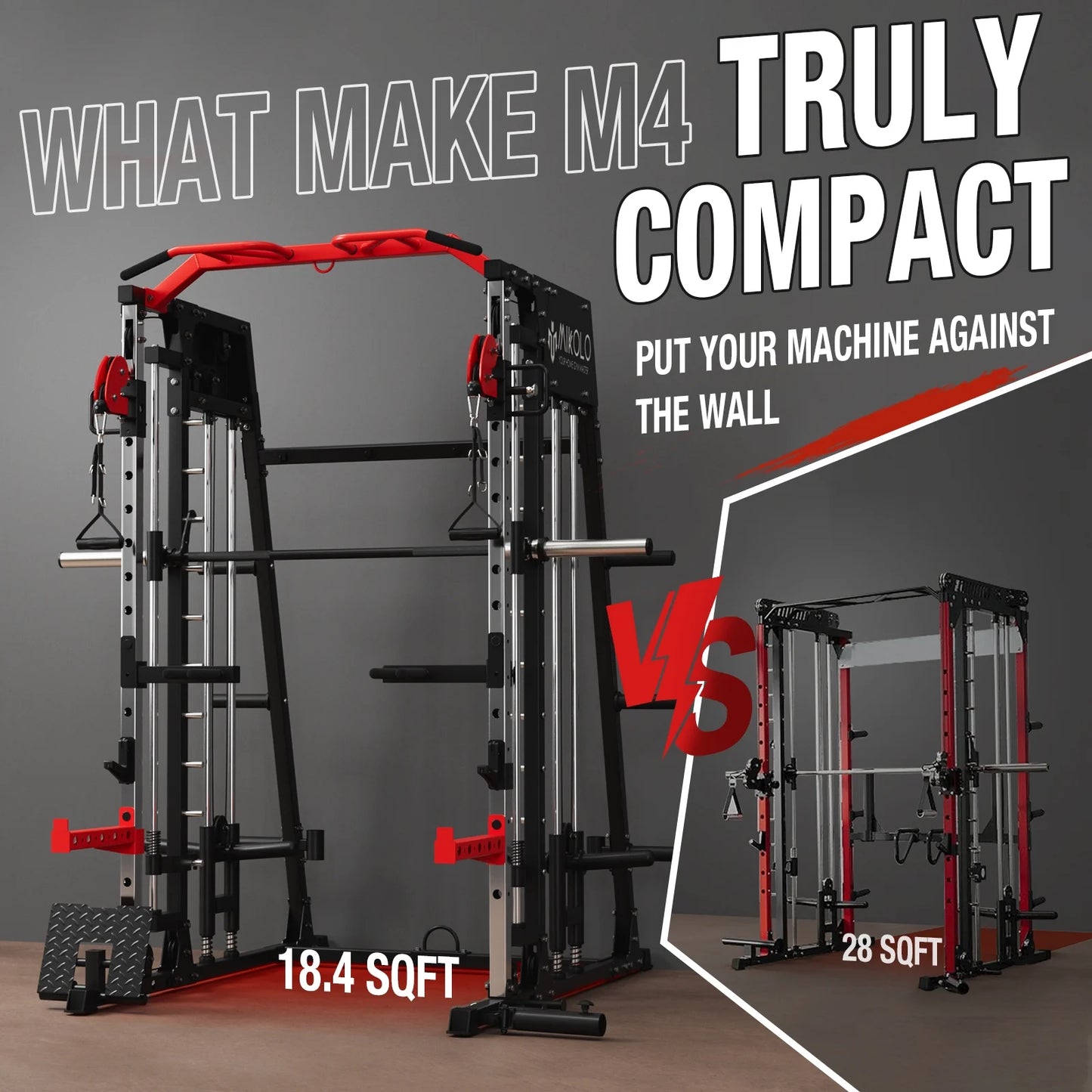 Smith Machine Home Gym, 2200 Lbs Power Rack Cage with Cable Crossover, Power Rack with 1200LB Capacity Adjustable Weight Bench and 230 Lbs Weight Plate, Total Body Strength Training Equipment