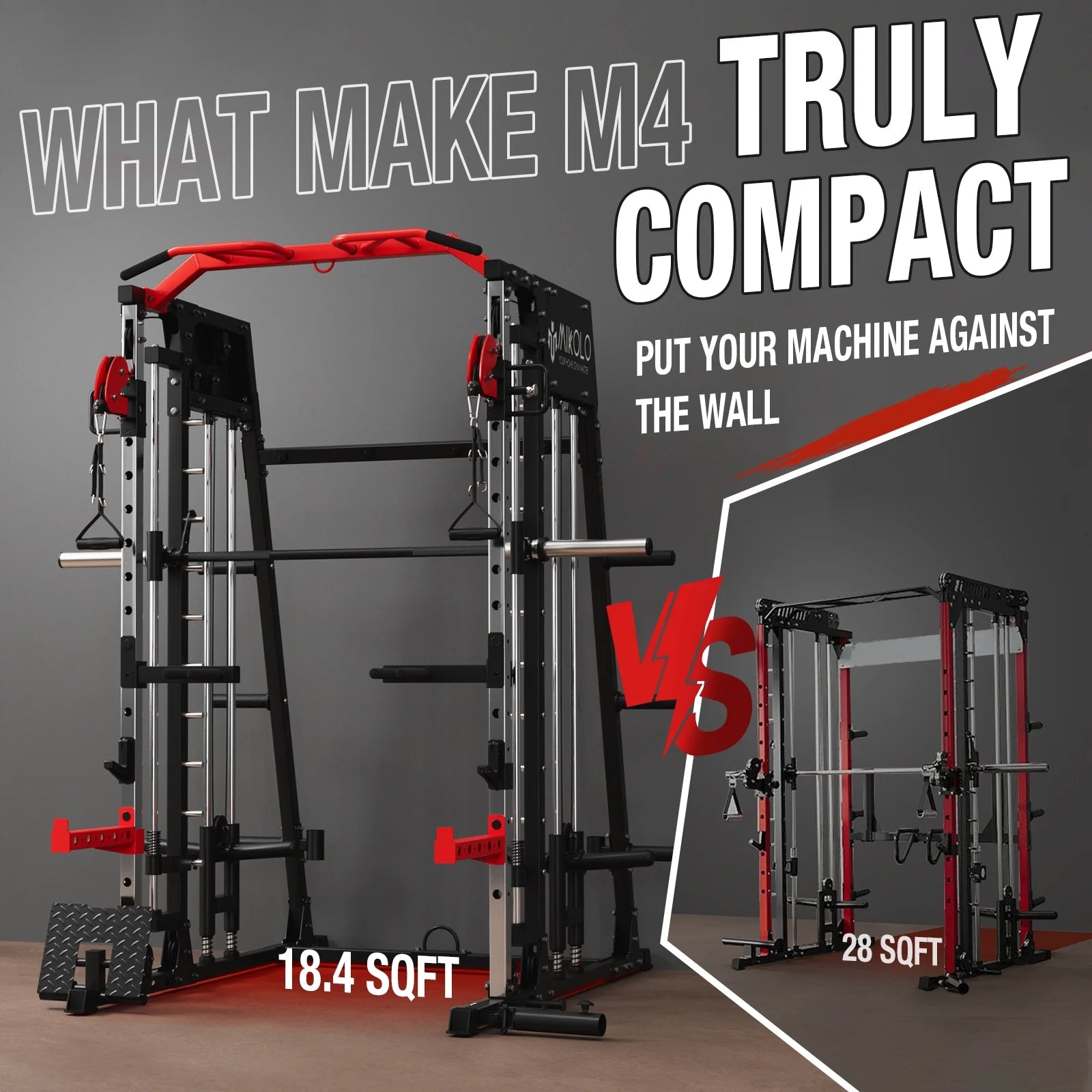 Smith Machine Home Gym, 2200 Lbs Power Rack Cage with Cable Crossover, Power Rack with 1200LB Capacity Adjustable Weight Bench and 230 Lbs Weight Plate, Total Body Strength Training Equipment