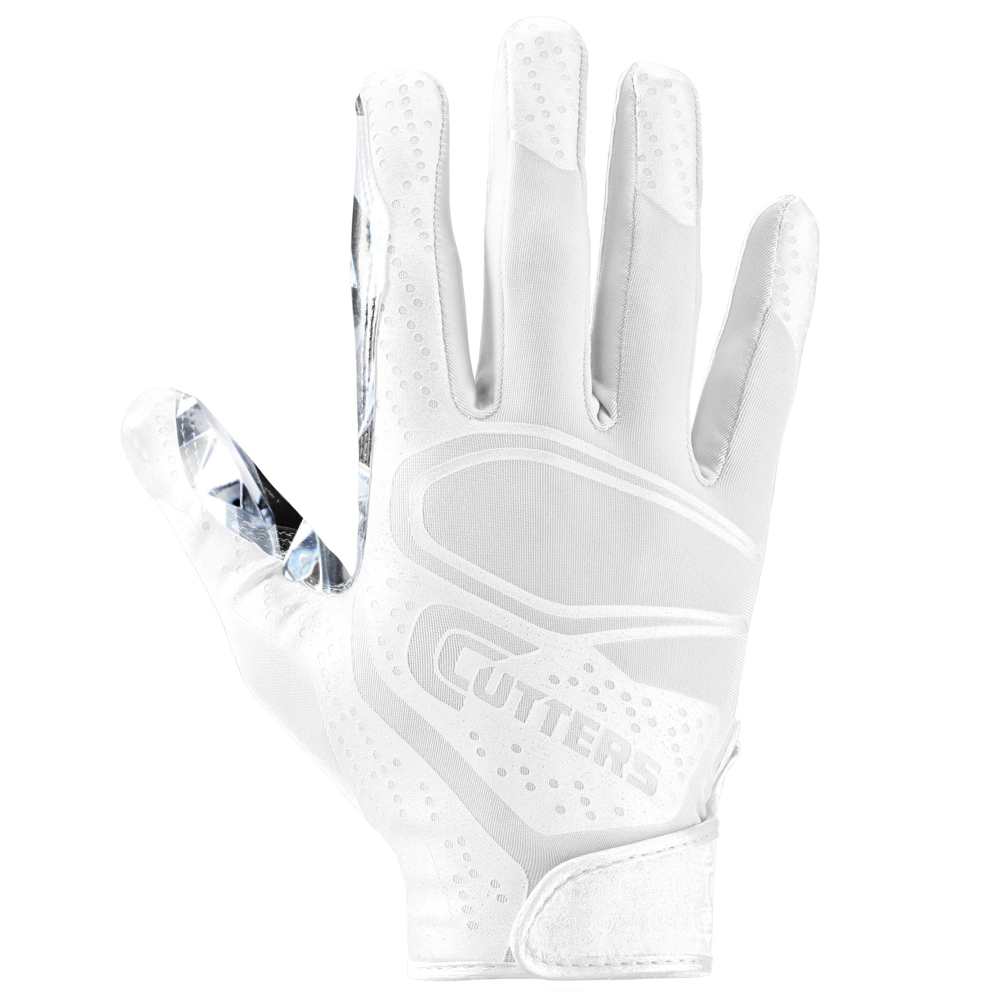 | Game Day Elite Football Receiver Gloves with Silicone Grip | Youth | Small/Medium | White Diamond