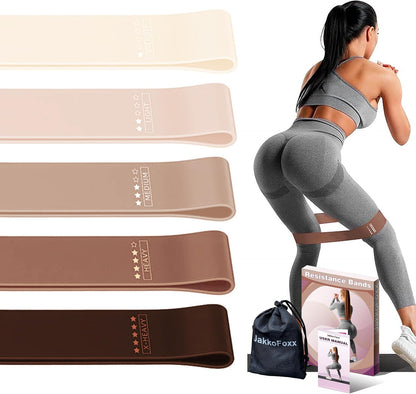 Resistance Loop Exercise Bands, Resistance Bands Exercise Bands for Home Fitness, Stretching, Strength Training, Physical Therapy,Elastic Workout Bands for Women Men Kids, Set of 5