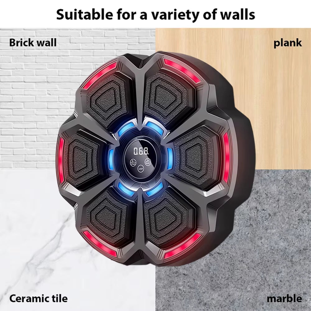 Music Boxing Machine Smart Bluetooth Wall Mounted Music Boxing Trainer Gym Home Electronic Boxing Target Punching Equipment
