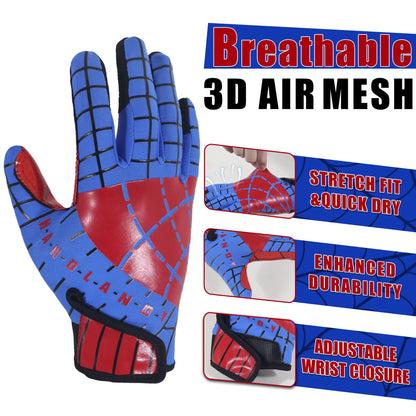 Classic Design Youth Rugby Gloves Spider Silk Great Grips Holding American Football Gloves