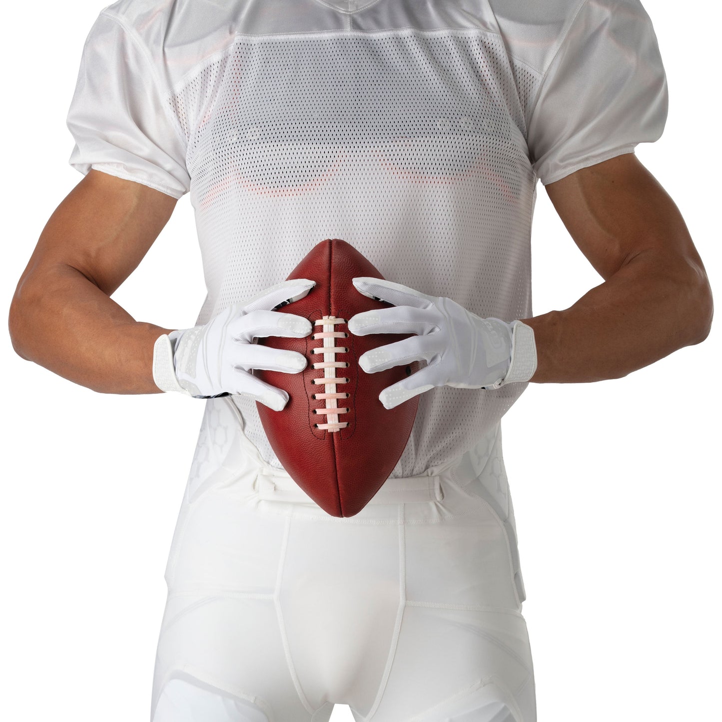 | Game Day Elite Football Receiver Gloves with Silicone Grip | Youth | Small/Medium | White Diamond