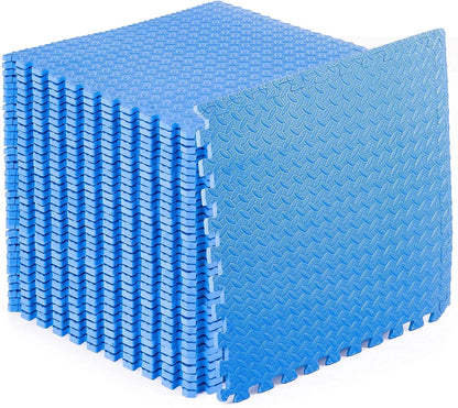 Puzzle Exercise Mat ½”, EVA Foam Interlocking Tiles Protective Flooring for Gym Equipment and Cushion for Workouts