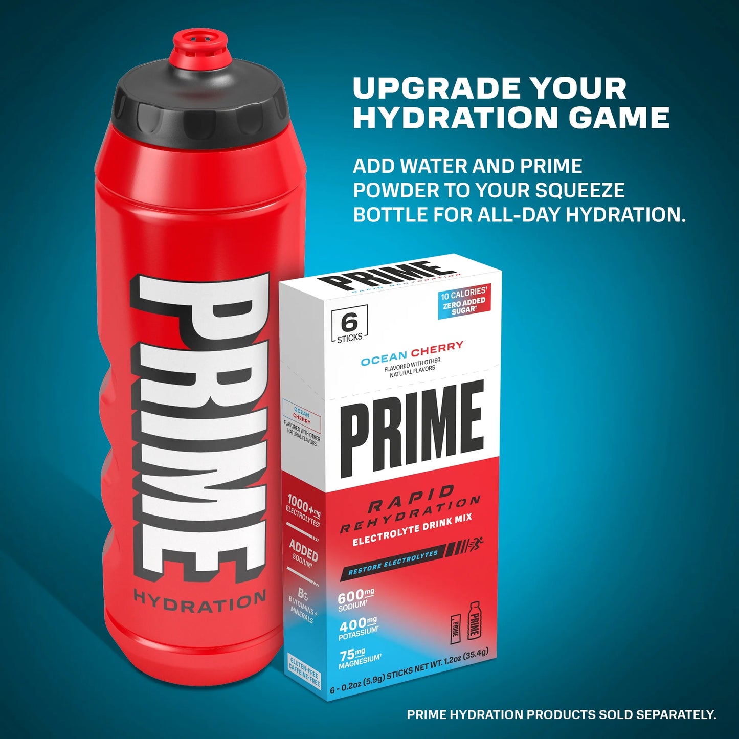 Hydration Squeeze Bottle, 1L - RED