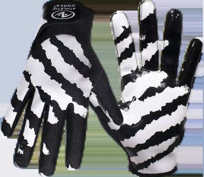Football Sticky Receiver Gloves with Silicone Grip, Adult Large / X-Large +  Wrist Coach, Football Playbook