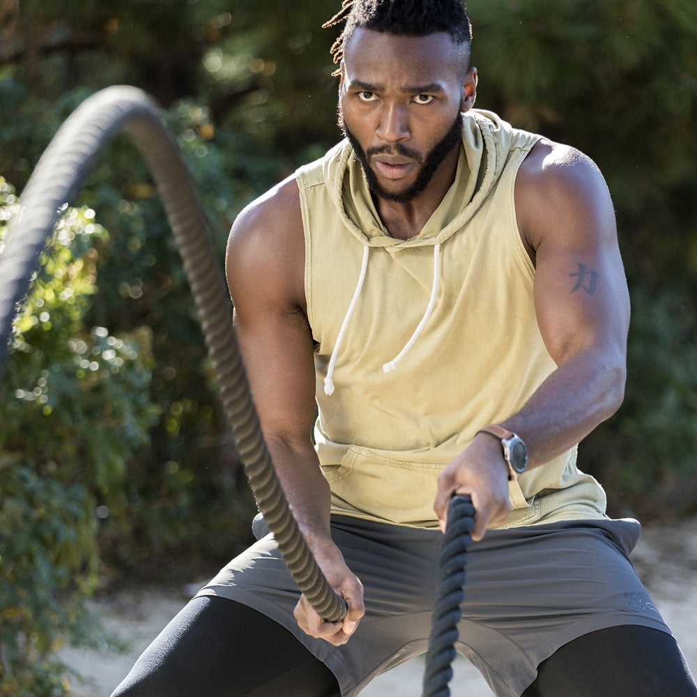 Battle Rope 30Ft X 2In, Poly Dacron Heavy Rope for Home Gym Conditioning Workouts, Cross-Train, Strength Training Exercises