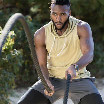 Battle Rope 30Ft X 2In, Poly Dacron Heavy Rope for Home Gym Conditioning Workouts, Cross-Train, Strength Training Exercises