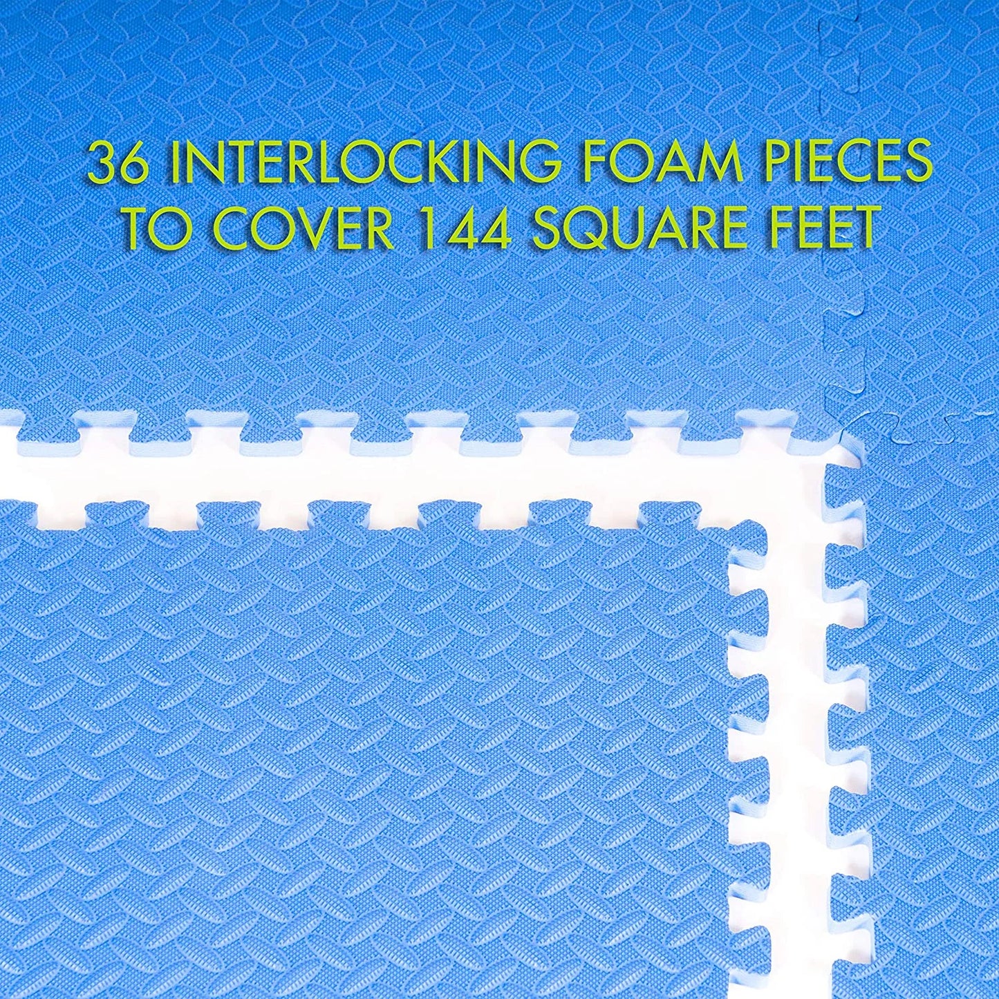 Puzzle Exercise Mat ½”, EVA Foam Interlocking Tiles Protective Flooring for Gym Equipment and Cushion for Workouts