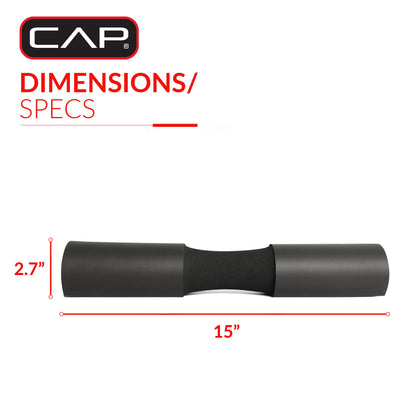 Bar Pad, Non-Slip, Ergonomic Barbell Pad for Neck and Shoulders - Black