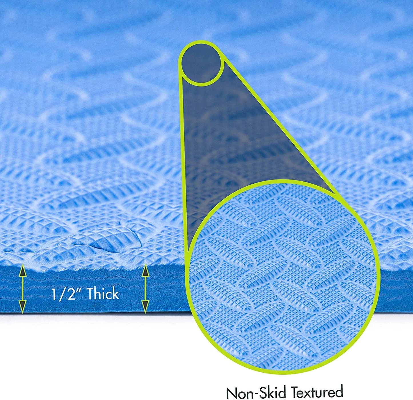 Puzzle Exercise Mat ½”, EVA Foam Interlocking Tiles Protective Flooring for Gym Equipment and Cushion for Workouts