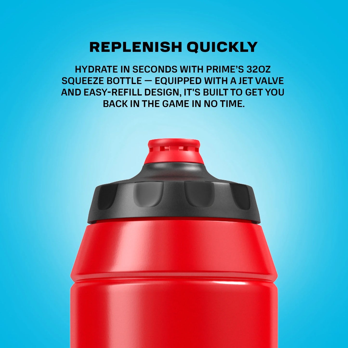 Hydration Squeeze Bottle, 1L - RED