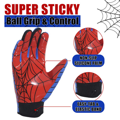 Classic Design Youth Rugby Gloves Spider Silk Great Grips Holding American Football Gloves